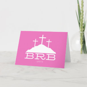 Carte De Remerciements BRB Jésus Croix Calvaire Religieux Pâques chrétien