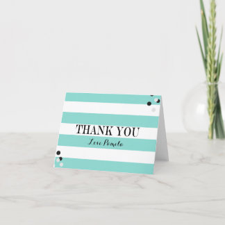 Carte De Remerciements BRIDE Turquoise Blue Bridal Tiara Douche Party