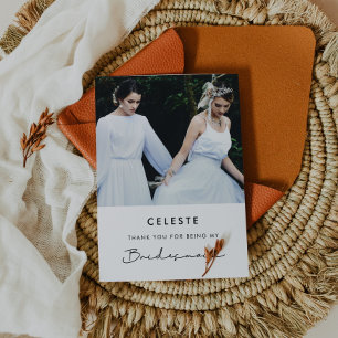 Carte de remerciements Bridesmaid