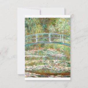 Carte De Remerciements Bridge over a Pond of Water Lilies by Claude Monet