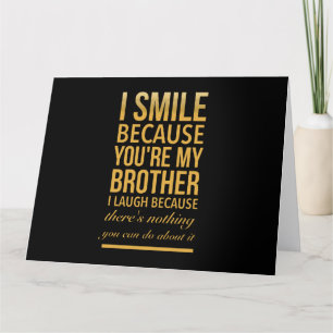 Carte De Remerciements Bro de sourire Drôle cadeaux d'anniversaire pour l