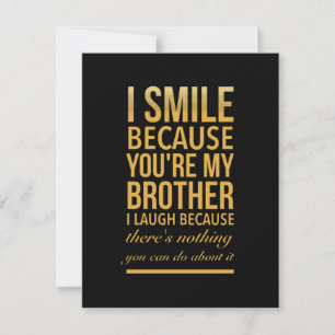 Carte De Remerciements Bro de sourire Drôle cadeaux d'anniversaire pour l
