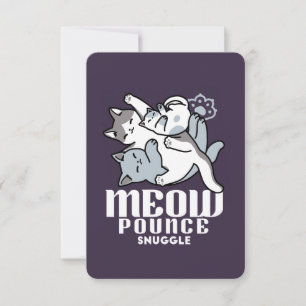 Carte De Remerciements Brosse à lait - Chats à couchage mignon