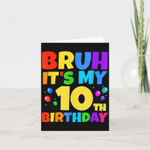 Carte De Remerciements Bruh C'est mon 10ème anniversaire Drôle de fête po