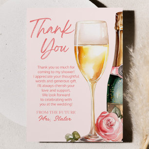 Carte De Remerciements Brunch et Mimosa Champagne Pétillant Enterrement d