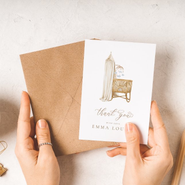 Carte De Remerciements Brunch Neutral Boho Baby (Créateur téléchargé)