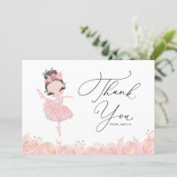 Brunette Girl Ballerina en Robe Rose Anniversaire