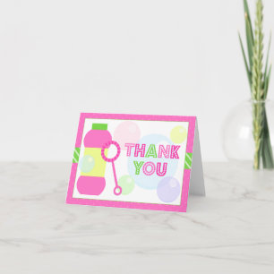 Carte De Remerciements Bubble Birthday Party Thank You