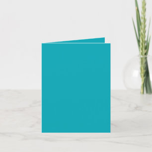 Carte De Remerciements BUDGET Peacock Blue Turquoise Monochrome Mariage