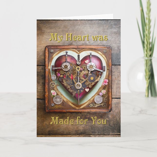 Carte De Remerciements Buff Red Heart Steampunk Series (Devant)
