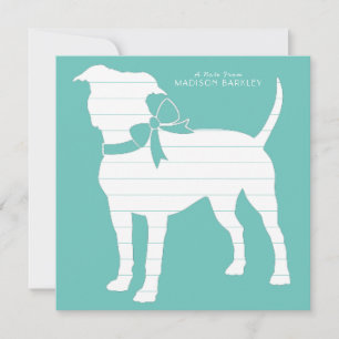 Carte De Remerciements Bulle American Staffordshire Pit