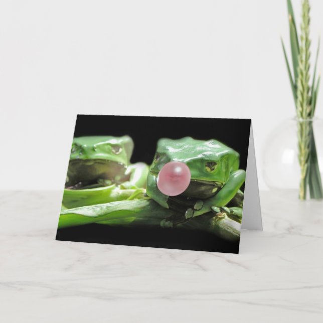 Carte De Remerciements Bulle de grenouille (Devant)