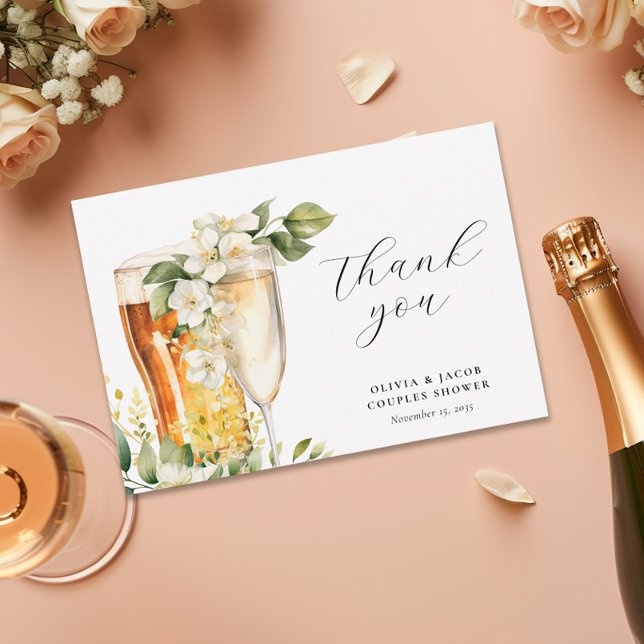 Carte De Remerciements Bulles et brasse Couples Douche (Créateur téléchargé)