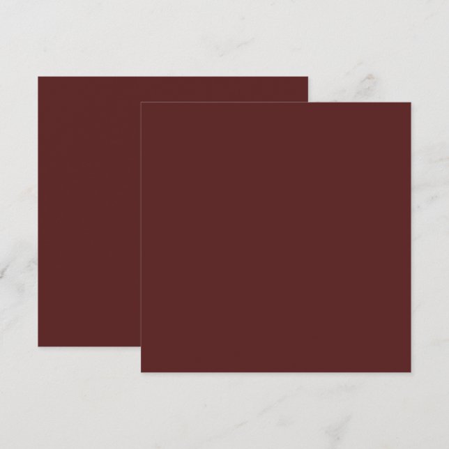 Carte De Remerciements Burgundy Deep Red Personnalisé (Devant / Derrière)