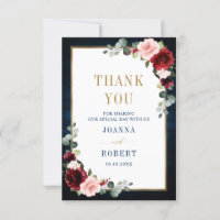 Burgundy Floral Gold Navy Bleu Rustique Mariage qu