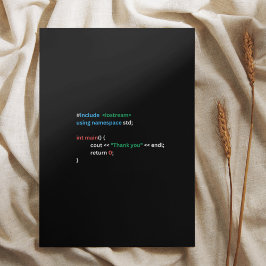 Carte de remerciements C++