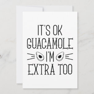 Carte De Remerciements Ça va Guacamole Je suis aussi extra