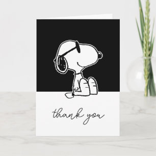 Carte De Remerciements cacahuètes   Lunettes de soleil Coeur Snoopy