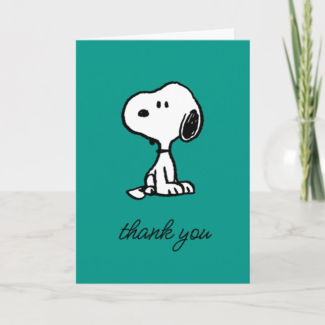 Carte De Remerciements cacahuètes | Snoopy Équilibrer Son Chien Disque (Devant)