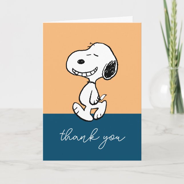 Carte De Remerciements cacahuètes | Snoopy Smile (Devant)