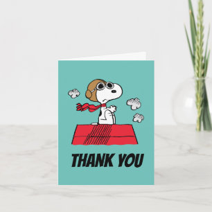 Carte De Remerciements cacahuètes   Snoopy the Flying Ace