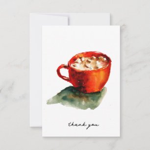 Carte De Remerciements cacao chaud et marshmallows