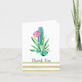 Carte de remerciements Cactus