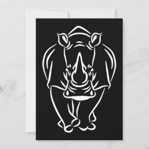Carte De Remerciements Cadeau animal brillant Vintage de Rhino