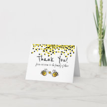carte de remerciements cadeau Baby shower