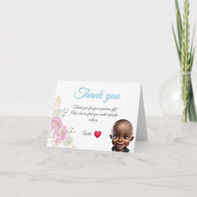 Carte De Remerciements Cadeau bébé (Devant)