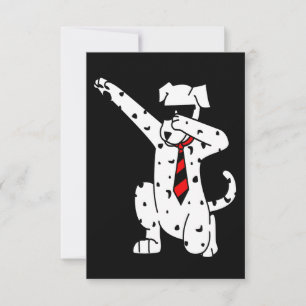 Carte De Remerciements Cadeau Dalmatien  Cravate de lunettes Dalmatiennes