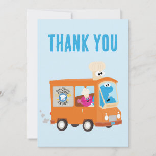 Carte De Remerciements Cadeau d'anniversaire Camion de nourriture Monstre