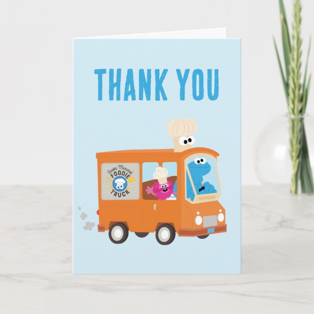 Carte De Remerciements Cadeau d'anniversaire du camion de nourriture de C (Devant)