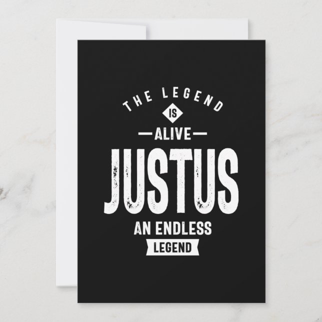 Carte De Remerciements Cadeau d'anniversaire personnalisé avec le nom Jus (Devant)
