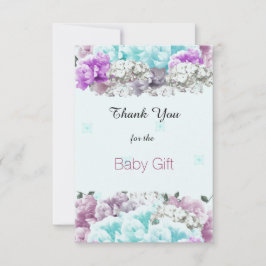 Carte De Remerciements Cadeau de bébé Remerciement Bouquet Mixte