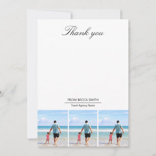 Carte De Remerciements Cadeau de l'agence de voyage personnalisée pour le