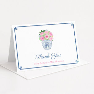 Carte De Remerciements Cadeau de mariage personnalisé au jarre de gingemb