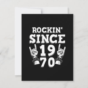 Carte De Remerciements Cadeau de Noël Rockin depuis 1970