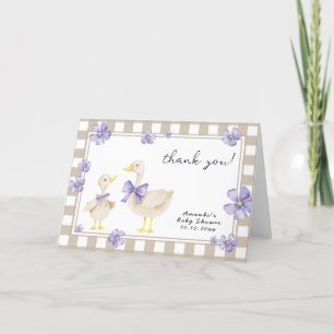 Carte De Remerciements Cadeau de remerciement pour baby shower bébé oie m