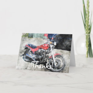 Carte De Remerciements Cadeau de transport Moto Power Biker