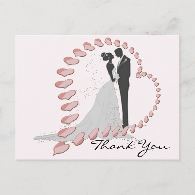 Carte de remerciements cadeau mariage (Devant)