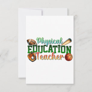 Carte De Remerciements Cadeau pour enseignant Professeur d'éducation ph