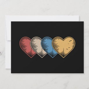 Carte De Remerciements Cadeau vintage de la Saint-Valentin rétro cool ave