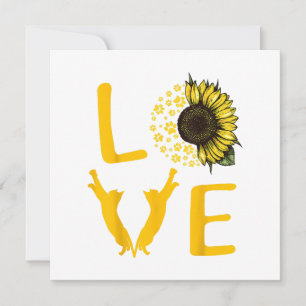Carte De Remerciements Cadeaux De Tournesol Chat Pour Amoureux de les cha