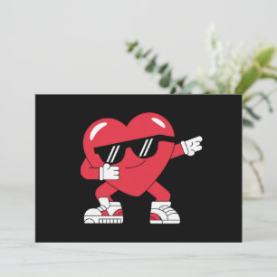 Carte De Remerciements Cadeaux drôles de la Saint-Valentin cœur Dabbing