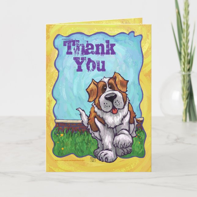 Carte De Remerciements Cadeaux et accessoires St. Bernard (Devant)