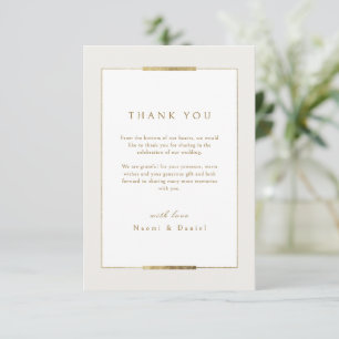 Carte De Remerciements Cadre Elégance Simple Moderne Classique Mariage