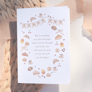 Carte De Remerciements Cafe Bebe Baby Shower Remerciement