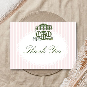 Carte De Remerciements Cafe Bebe Shower de Bébé Café