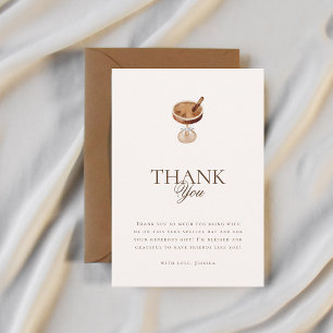 Carte De Remerciements Café Espresso Amour brasse la Fête des mariées